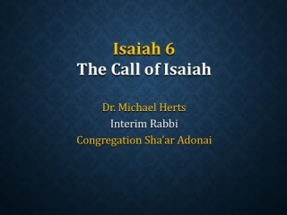 Isaiah 6 - The Call of Isaiah, Michael Herts